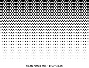 Dotted Halftone Background. Fade Abstract Overlay. Monochrome Backdrop. Dots Grunge Pattern. Vector illustration