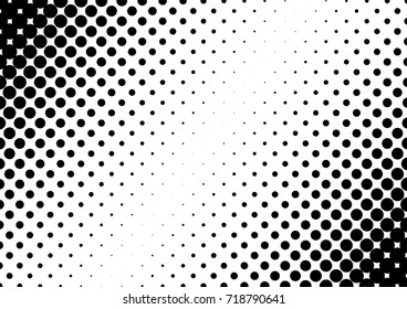 Dotted Halftone Background. Fade Distressed Overlay. Grunge Points Texture. Vector illustration