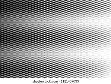 Dotted Halftone Background. Fade Pattern. Abstract Monochrome Backdrop. Vintage Dots Texture. Vector illustration