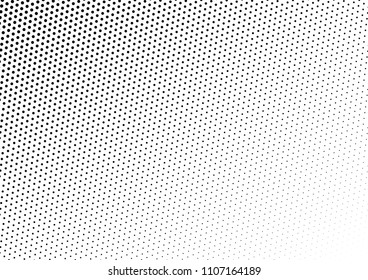Dotted Halftone Background. Fade Points Texture. Gradient Grunge Overlay. Abstract Black and White Backdrop. Vector illustration