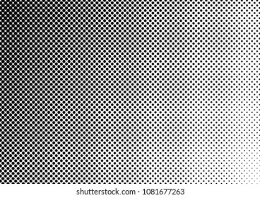 Dotted Halftone Background. Gradient Black and White Overlay. Fade Backdrop. Dots Modern Pattern. Vector illustration