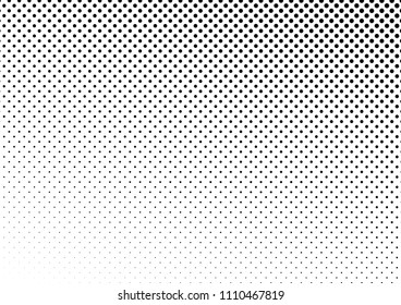 Dotted Halftone Background. Gradient Monochrome Overlay. Black and White Pop-art Backdrop. Modern Abstract Texture. Vector illustration