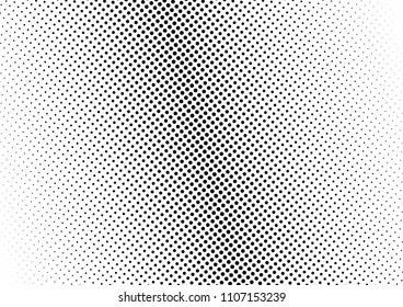 Dotted Halftone Background. Gradient Texture. Black and White Vintage Backdrop. Monochrome Pattern. Vector illustration
