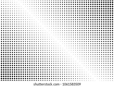 Dotted Halftone Background. Gradient Vintage Texture. Abstract Grunge Overlay. Fade Backdrop. Vector illustration