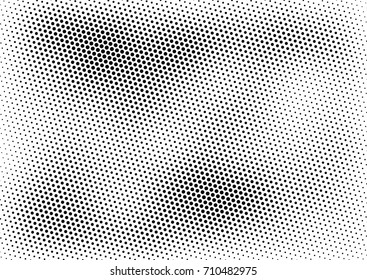Dotted Halftone Background. Grunge Abstract Texture. Fade Points Overlay. Pop-art Vintage Backdrop. Vector illustration