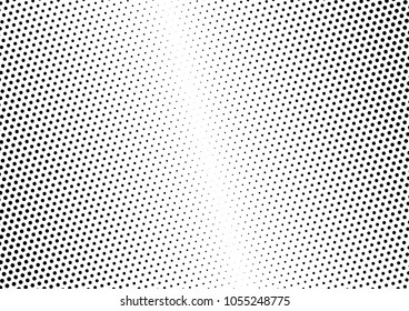 Dotted Halftone Background. Grunge Dots Backdrop. Distressed Overlay. Monochrome Gradient Pattern. Vector illustration