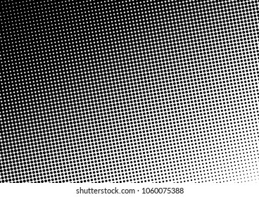 Dotted Halftone Background. Grunge Gradient Texture. Fade Monochrome Backdrop. Modern Distressed Overlay. Vector illustration