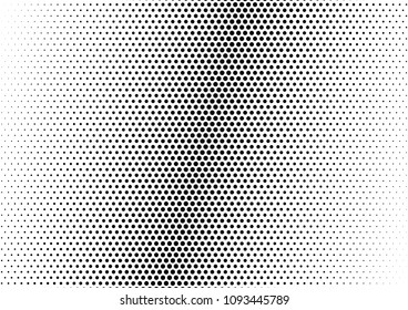 Dotted Halftone Background. Grunge Overlay. Points Backdrop. Monochrome Pop-art Pattern. Vector illustration