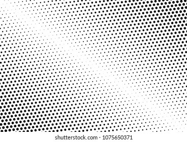 Dotted Halftone Background. Grunge Pattern. Monochrome Overlay. Vintage Backdrop. Vector illustration