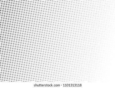 Dotted Halftone Background. Grunge Texture. Black and White Points Pattern. Abstract Dots Backdrop. Vector illustration