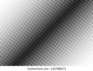 Dotted Halftone Background. Grunge Texture. Black and White Dots Pattern. Points Backdrop. Vector illustration