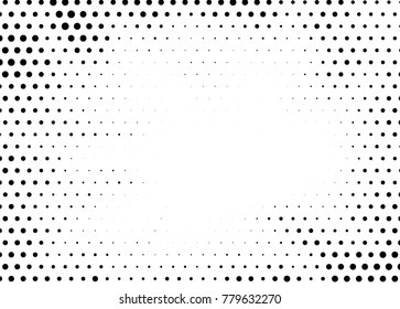 Dotted halftone background. Grunge vector pattern for business design. Gradient texture in pop art style. Universal stipple dot template