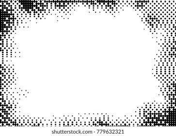 Dotted halftone background. Grunge vector pattern for business design. Gradient texture in pop art style. Universal stipple dot template