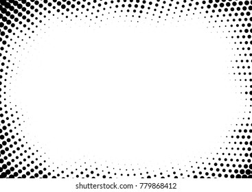 Dotted halftone background. Grunge vector pattern for business design. Gradient texture in pop art style. Universal stipple dot template