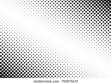 Dotted Halftone Background. Grunge Vintage Overlay. Abstract Points Pattern. Distressed Gradient Backdrop. Vector illustration