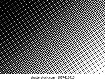 Dotted Halftone Background. Modern Abstract Texture. Black and White Pop-art Overlay. Distressed Grunge Pattern. Vector illustration