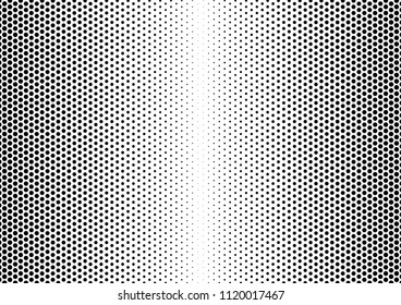 Dotted Halftone Background. Modern Abstract Pattern. Monochrome Texture. Fade Overlay. Vector illustration