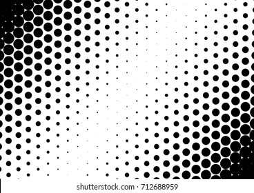 Dotted Halftone Background. Modern Abstract Texture. Distressed Vintage Backdrop. Black and White Gradient Pattern. Vector illustration