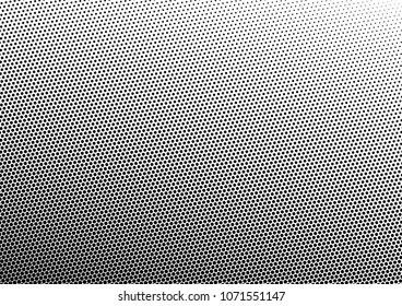 Dotted Halftone Background. Modern Backdrop. Fade Black and White Overlay. Points Texture. Vector illustration