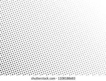 Dotted Halftone Background. Modern Monochrome Pattern. Black and White Backdrop. Abstract Overlay. Vector illustration