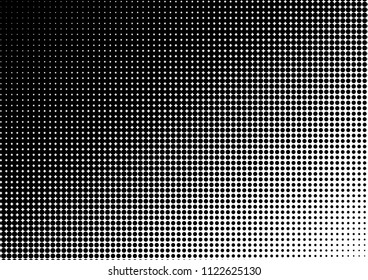Dotted Halftone Background. Modern Texture. Gradient Fade Overlay. Points Distressed Pattern. Vector illustration