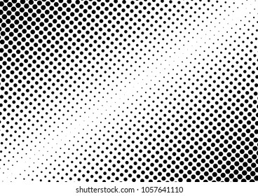 Dotted Halftone Background. Monochrome Backdrop. Fade Abstract Texture. Modern Black and White Pattern. Vector illustration