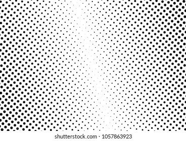 Dotted Halftone Background. Monochrome Dots Backdrop. Vintage Points Overlay. Grunge Texture. Vector illustration