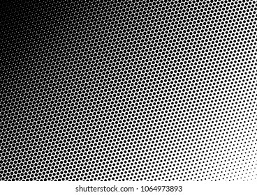 Dotted Halftone Background. Monochrome Gradient Backdrop. Points Overlay. Pop-art Pattern. Vector illustration