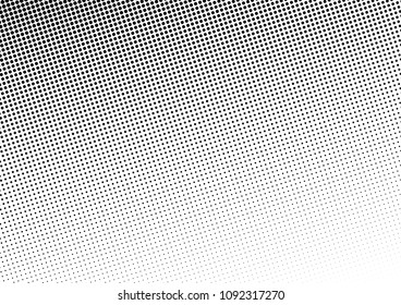 Dotted Halftone Background. Monochrome Modern Pattern. Black and White Points Overlay. Distressed Dots Texture. Vector illustration