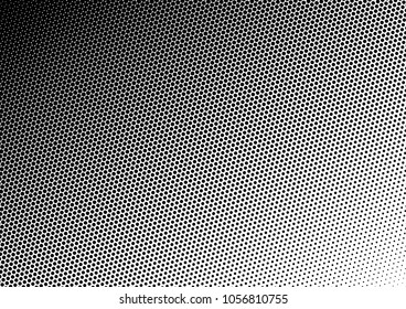 Dotted Halftone Background. Monochrome Overlay. Distressed Pattern. Modern Backdrop. Vector illustration