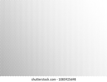 Dotted Halftone Background. Monochrome Overlay. Distressed Black and White Pattern. Vintage Pop-art Backdrop. Vector illustration