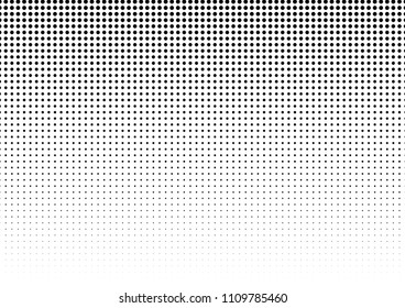 Dotted Halftone Background. Monochrome Pattern. Distressed Modern Backdrop. Vintage Black and White Texture. Vector illustration