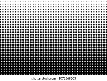 Dotted Halftone Background. Monochrome Texture. Dots Points Pattern. Black and White Backdrop. Vector illustration