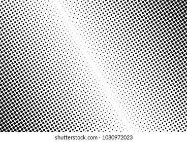Dotted Halftone Background. Monochrome Texture. Black and White Gradient Overlay. Pop-art Backdrop. Vector illustration