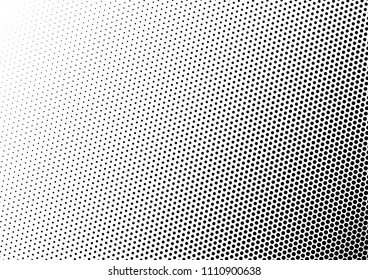 Dotted Halftone Background. Monochrome Texture. Black and White Vintage Overlay. Pop-art Grunge Backdrop. Vector illustration