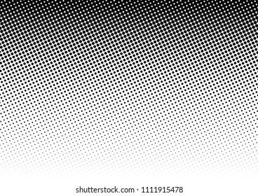 Dotted Halftone Background. Points Distressed Texture. Pop-art Monochrome Overlay. Dots Modern Pattern. Vector illustration