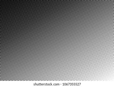 Dotted Halftone Background. Points Monochrome Overlay. Distressed Pop-art Pattern. Grunge Texture. Vector illustration
