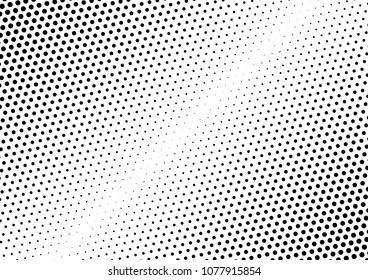 Dotted Halftone Background. Pop-art Backdrop. Grunge Abstract Overlay. Black and White Texture. Vector illustration