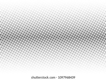 Dotted Halftone Background. Pop-art Gradient Pattern. Monochrome Black and White Texture. Points Grunge Backdrop. Vector illustration