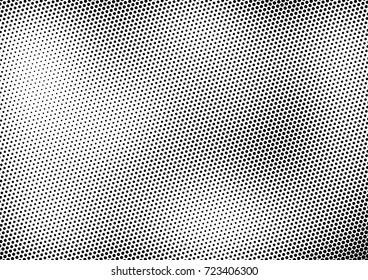 Dotted Half-tone Background. Pop-art Gradient Backdrop. Black and White Distressed Texture. Vector illustration