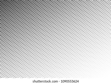 Dotted Halftone Background. Vintage Backdrop. Grunge Fade Pattern. Points Abstract Overlay. Vector illustration