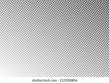 Dotted Halftone Background. Vintage Backdrop. Gradient Black and White Pattern. Pop-art Grunge Texture. Vector illustration