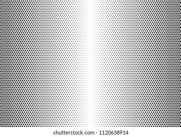 Dotted Halftone Background. Vintage Black and White Pattern. Monochrome Pop-art Overlay. Modern Abstract Backdrop. Vector illustration