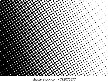 Dotted Halftone Background. Vintage Distressed Pattern. Modern Overlay. Abstract Grunge Backdrop. Vector illustration