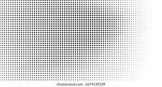 Círculo de semitono punteado fondo blanco negro.