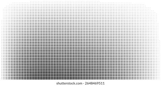 Dotted halftone gradient texture. Fading polka dot background. Repeated dots gradation pattern background. Black vanishing comic pop art overlay backdrop. Halftone vector