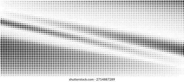 Textura de degradado semitono punteado. Fondo de lunares desvaneciéndose. Fondo de patrón de gradación de puntos repetidos. Fondo de superposición de arte pop cómico negro que desaparece.