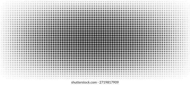 Gradientenstruktur mit gepunktetem Halbton. Ausblendender Polka-Punkt-Hintergrund. Hintergrund mit wiederholtem Punktgradationsmuster. Schwarz verschwindende Comic-Pop-Art-Overlay-Hintergrund. modern
