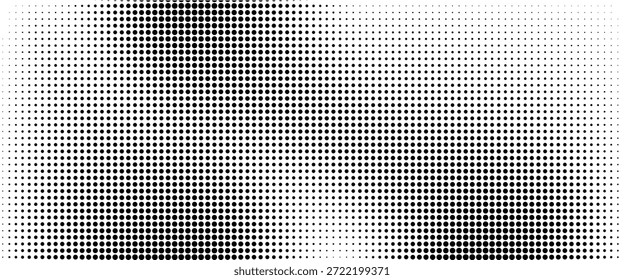 Textura de degradado semitono punteado. Fondo de lunares desvaneciéndose. Fondo de patrón de gradación de puntos repetidos.