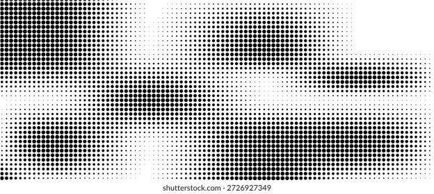 Textura de degradado semitono punteado. Fondo de lunares desvaneciéndose. Fondo de patrón de gradación de puntos repetidos.